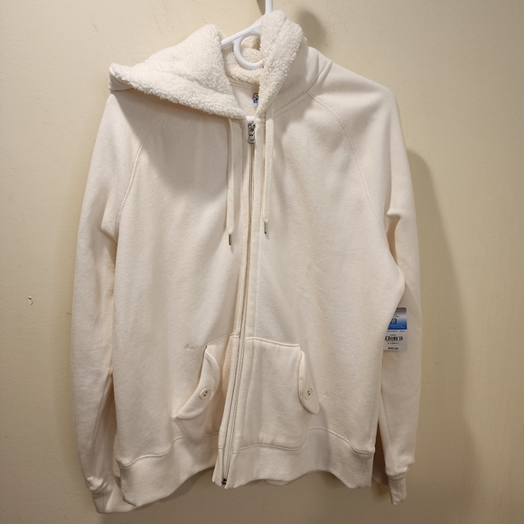 SJB Active Ivory Hooded Cozy Zip-Up Sweatshirt size XL NWT - Picture 9 of 11